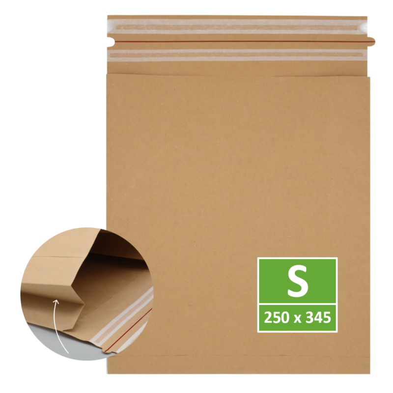 Versandtasche aus Papier Send Bag mit Seitenfalte von WEBER Verpackungen