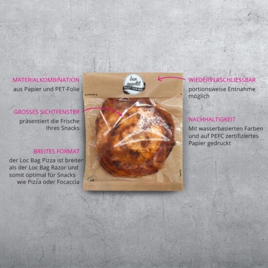 Loc Bag Pizza - die Snack Range von WEBER Verpackungen