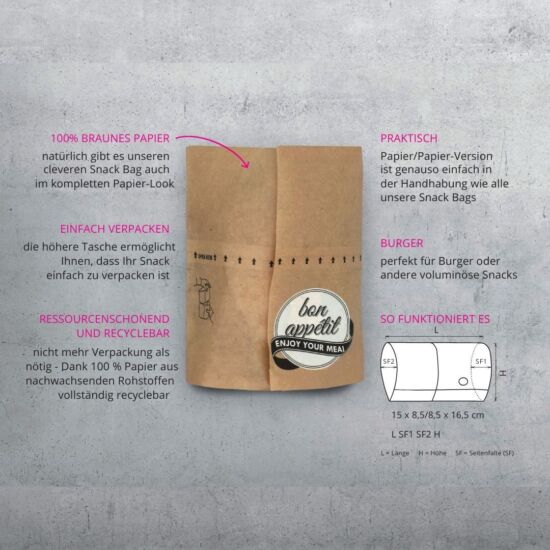Snack Bag Pure Paper - die Snack Range von WEBER Verpackungen