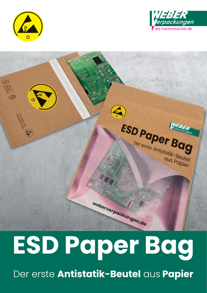 ESD Paper Bag von WEBER Verpackungen - der erste Antistatik-Beutel aus Papier