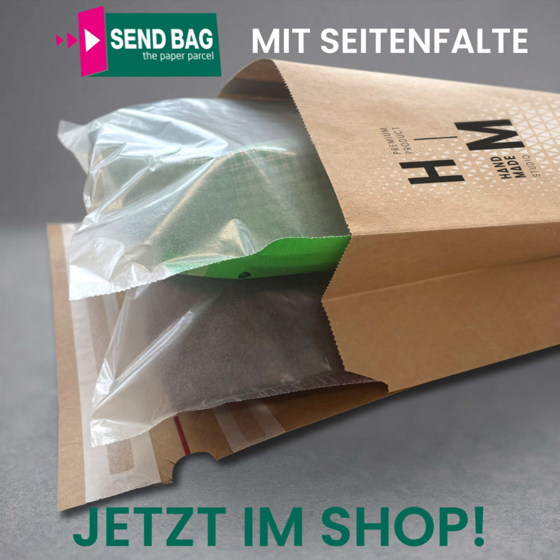 Versandtasche Send Bag Seitenfalte von WEBER Verpackungen