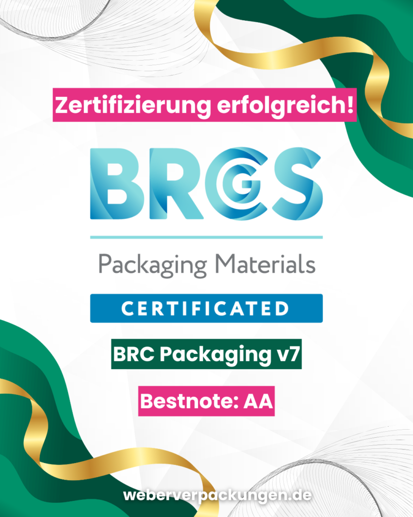 Bewertung AA bei der BRCGS Packaging Materials Issue 7 Zertifizierung